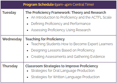 program schedule