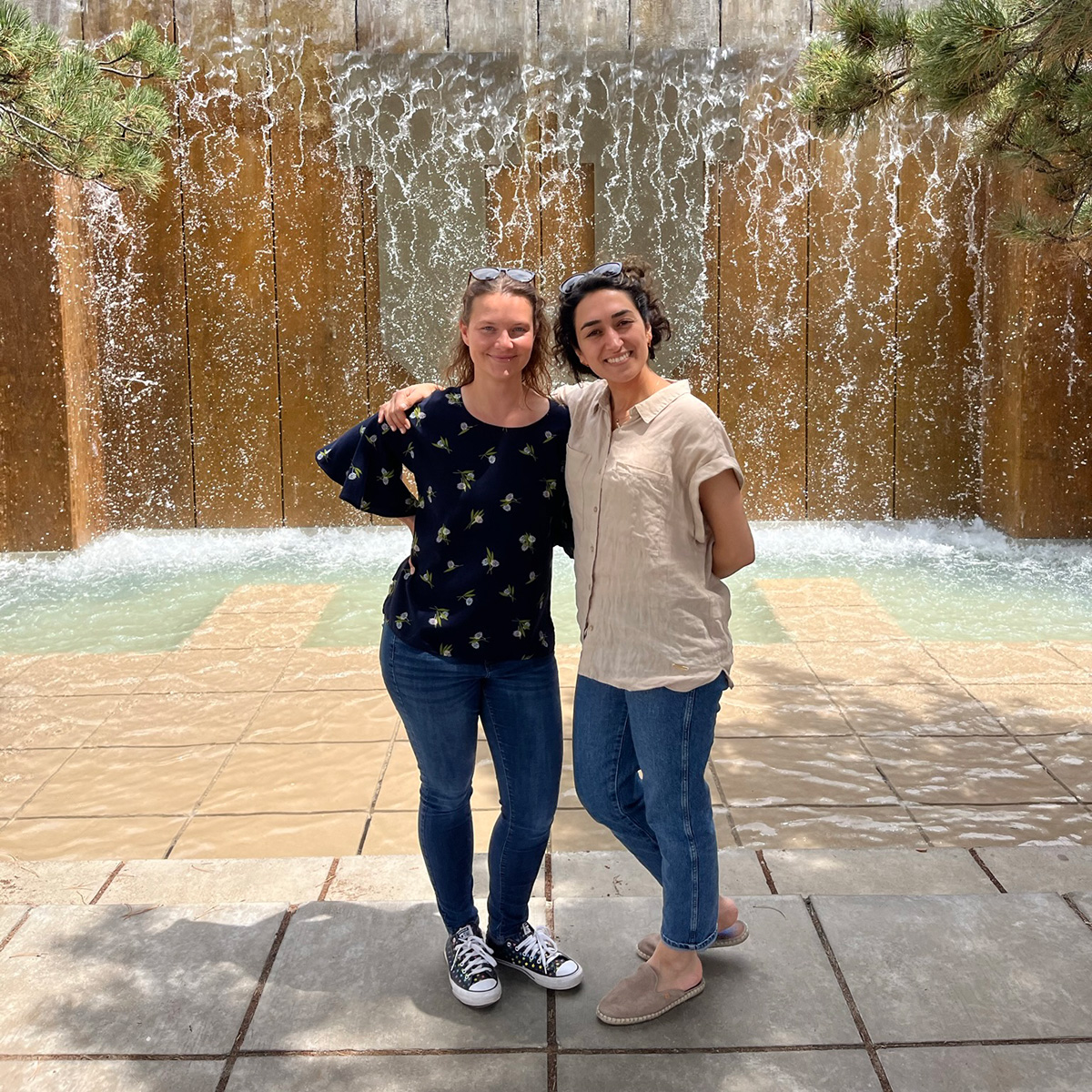 Elnaz Kia and Valeria Bogorevich (guest speaker) after the Corpus Workshop at the University of Utah Campus